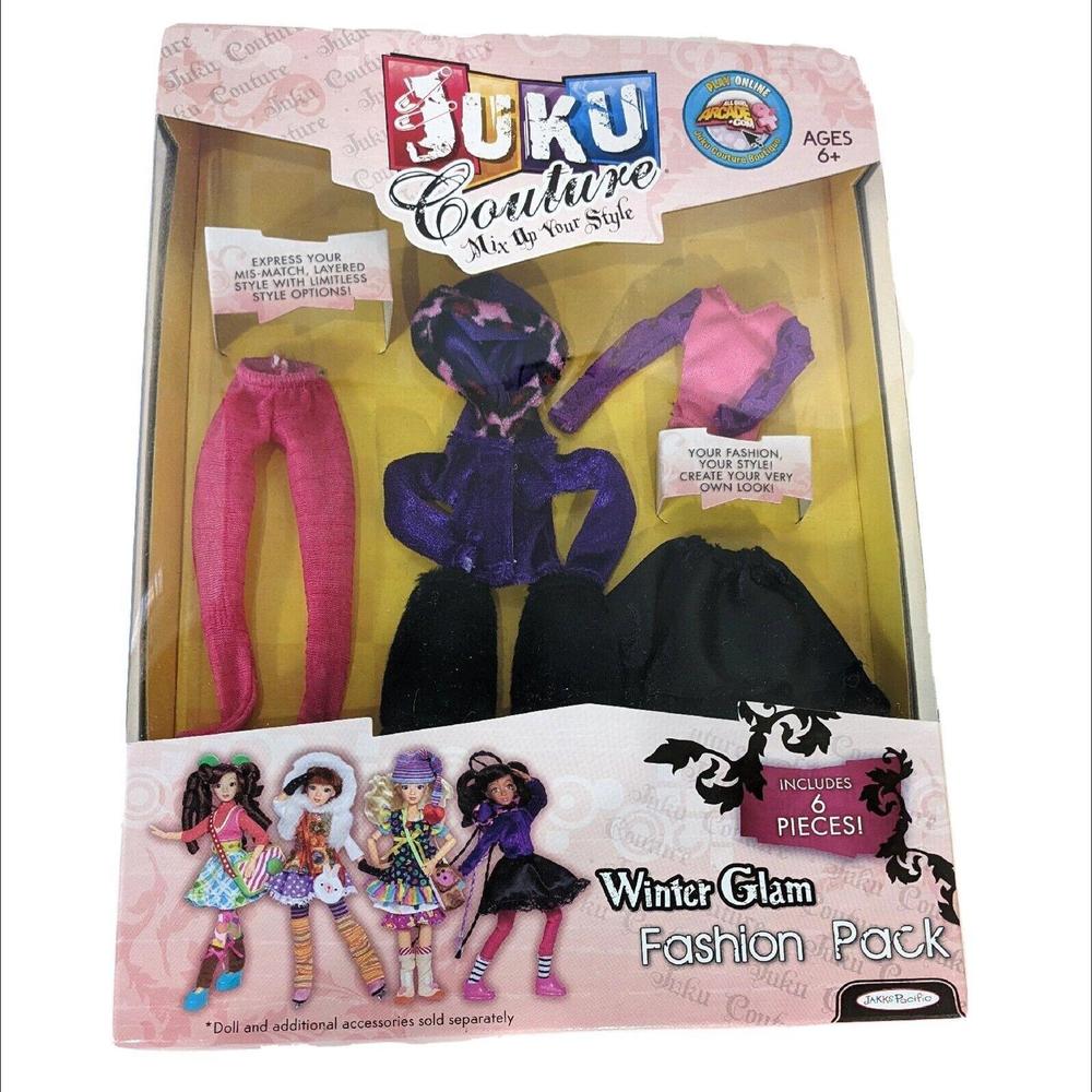 Juku Couture Winter Glam Doll Clothing Fashion Pack (6 Pieces)